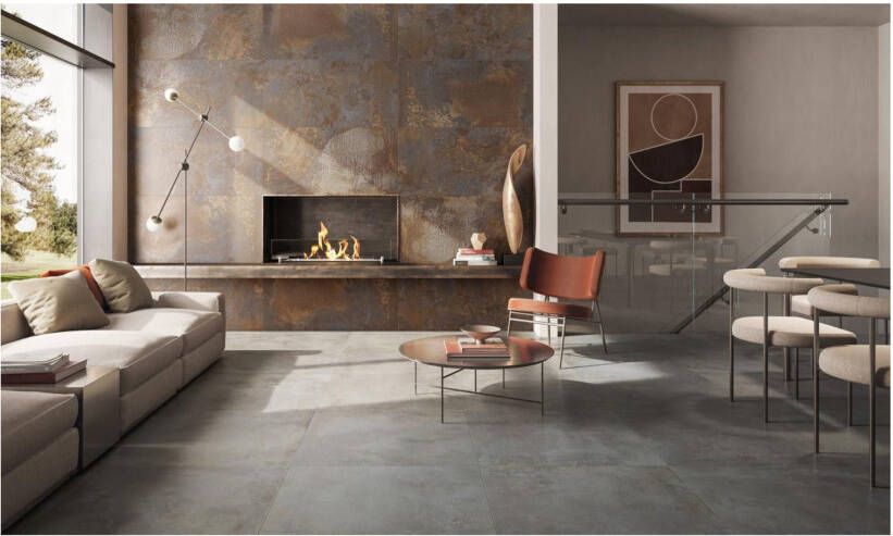 Century Blend Vloertegel | 60x120 cm | Gerectificeerd | Betonlook | Mat Bruin