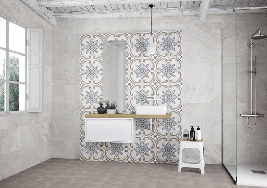 Cifre Ceramica Adobe Decor wand- en vloertegel 20x20cm Vierkant 8.5mm Gales White SW07310475-10 - Foto 2