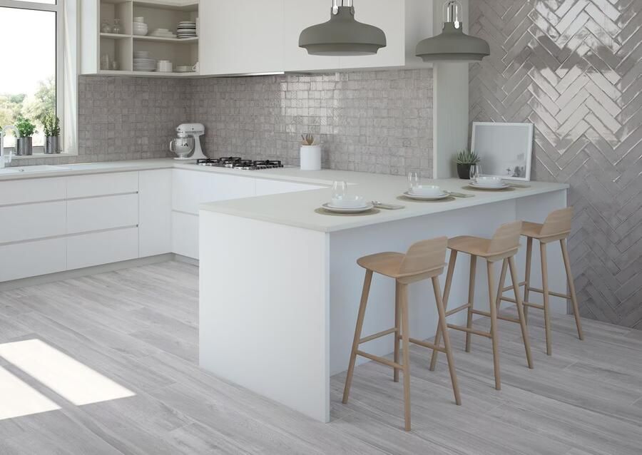 Cifre Ceramica Alchimia wandtegel 7.5x30cm 8.6mm Rechthoek Licht grijs glans SW07310345-3 - Foto 3