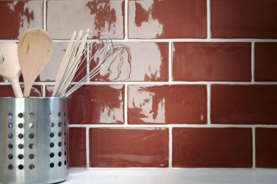 Cifre Ceramica Atlas wandtegel 7.5x15cm 8.5mm Rechthoek Rood glans SW07311170-1 - Foto 2