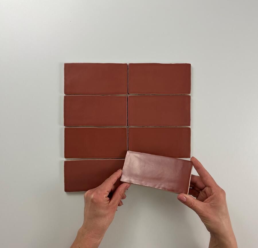 Cifre Ceramica Atlas wandtegel 7.5x15cm 8.5mm Rechthoek Rood mat SW07311171-1 - Foto 2