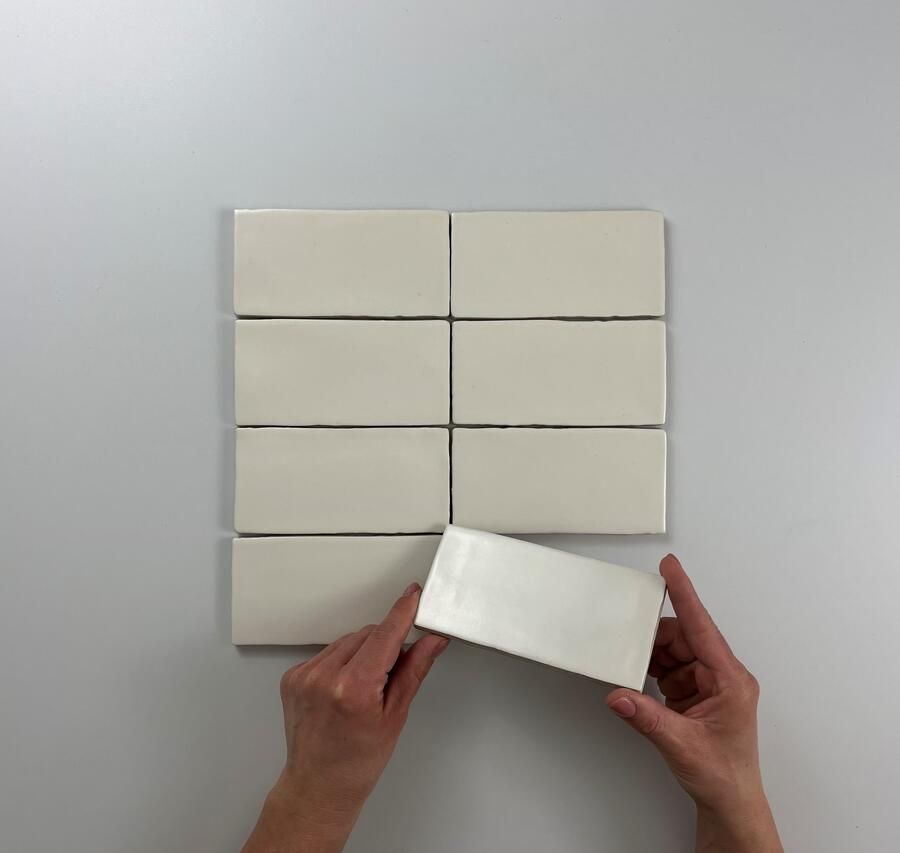 Cifre Ceramica Atlas wandtegel 7.5x15cm 8.5mm Rechthoek Ivoor mat SW07311171-3 - Foto 2