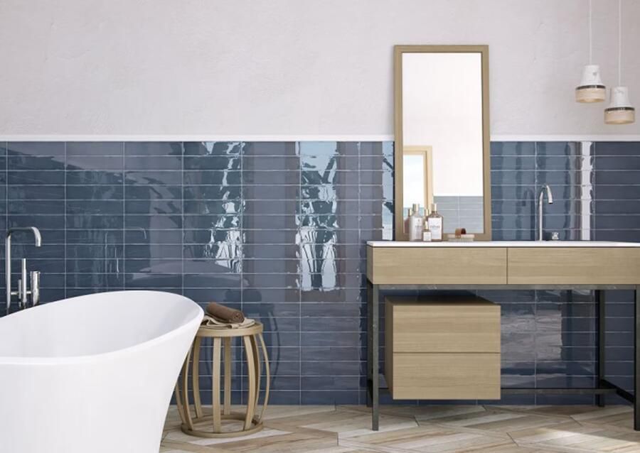 Cifre Ceramica Colonial wandtegel 7.5x30cm Rechthoek 8.6mm Marine glans SW07310860-3 - Foto 2