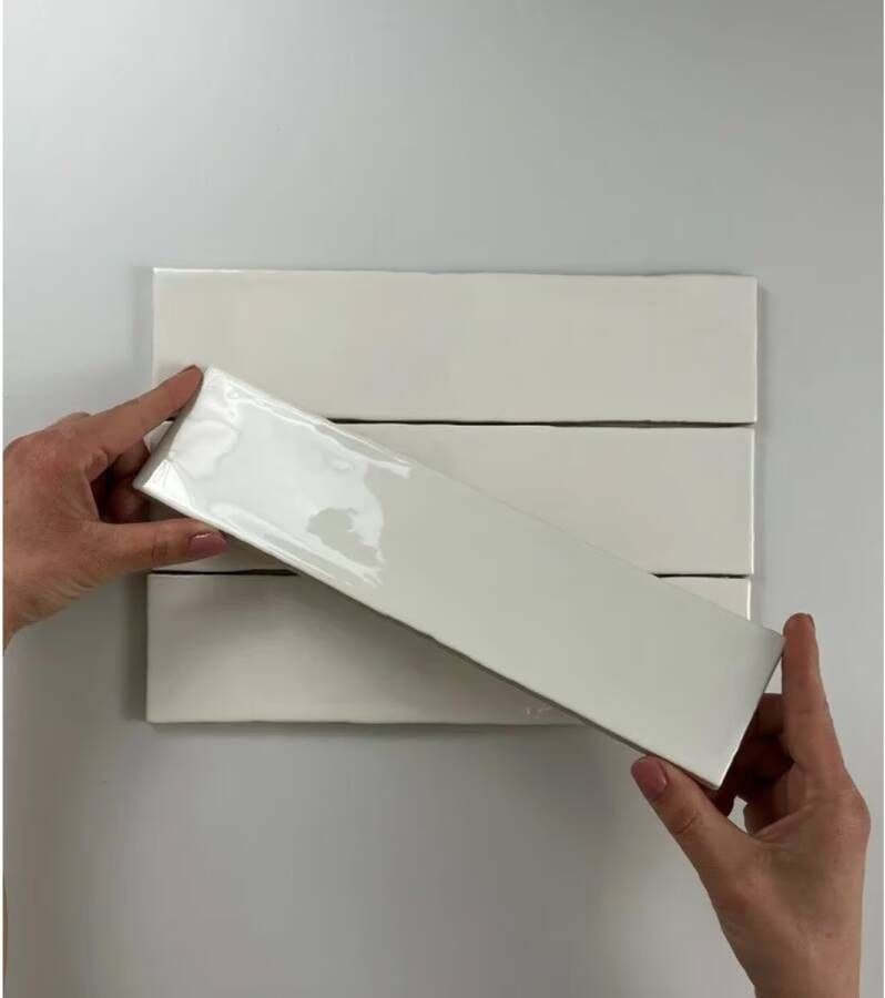 Cifre Cerámica Colonial Wandtegel | 7.5x30 cm | Vintage | Glans Creme