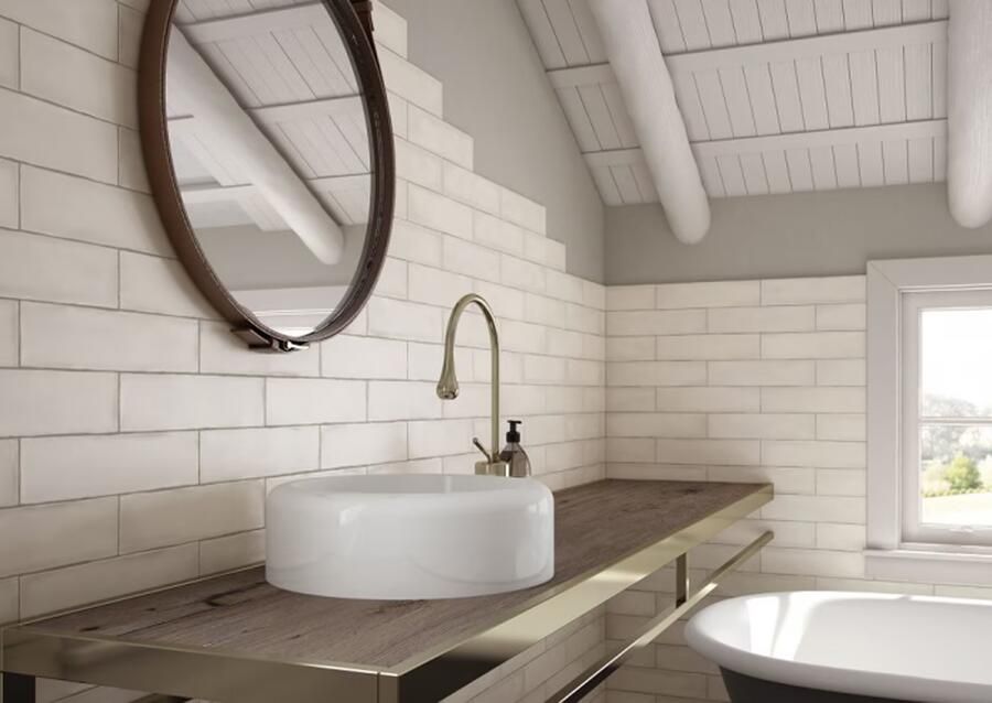 Cifre Ceramica Colonial wandtegel 7.5x30cm 8.6mm Rechthoek Creme mat SW07310861-2 - Foto 2