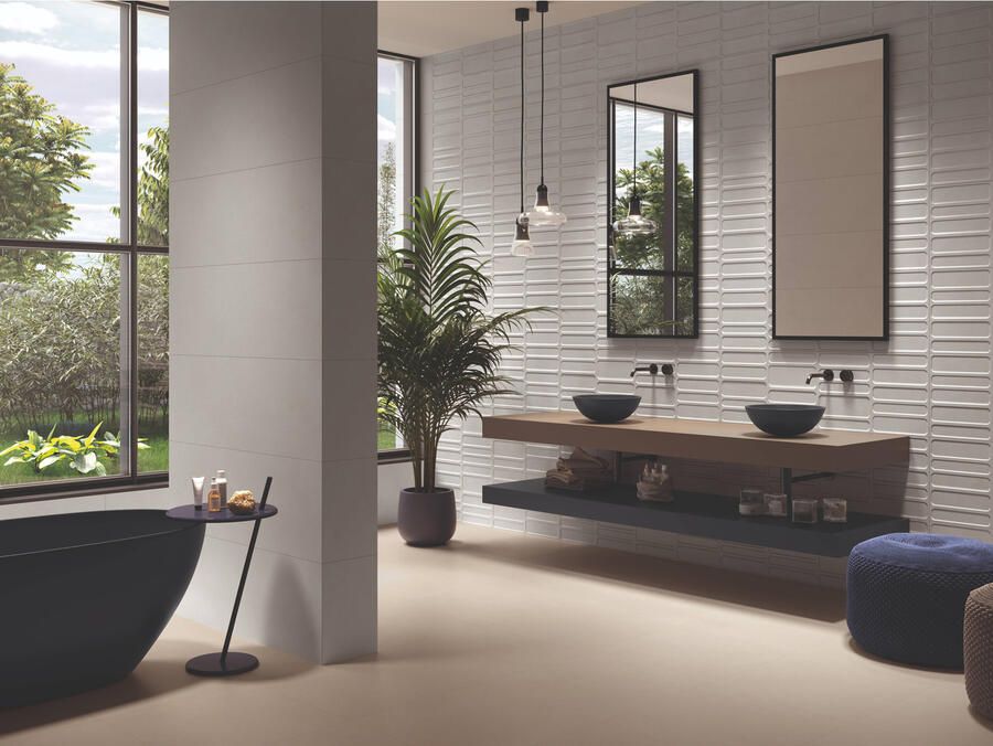 Cifre Cerámica Gravity Wandtegel | 40x120 cm | Gerectificeerd | Vintage | Mat Ivoor