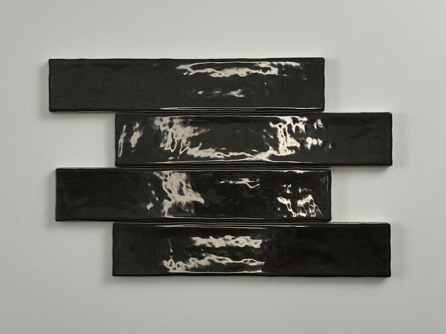 Cifre Cerámica Kalon Wandtegel | 5x25 cm | Vintage | Glans Antraciet - Foto 3