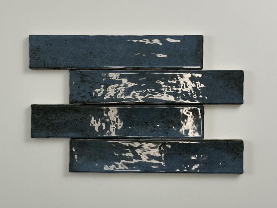 Cifre Cerámica Kalon Wandtegel | 5x25 cm | Vintage | Glans Blauw - Foto 3