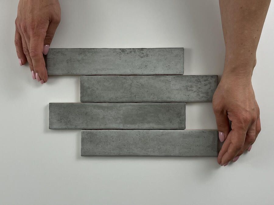 Cifre Cerámica Kalon Wandtegel | 5x25 cm | Vintage | Glans Grijs - Foto 2