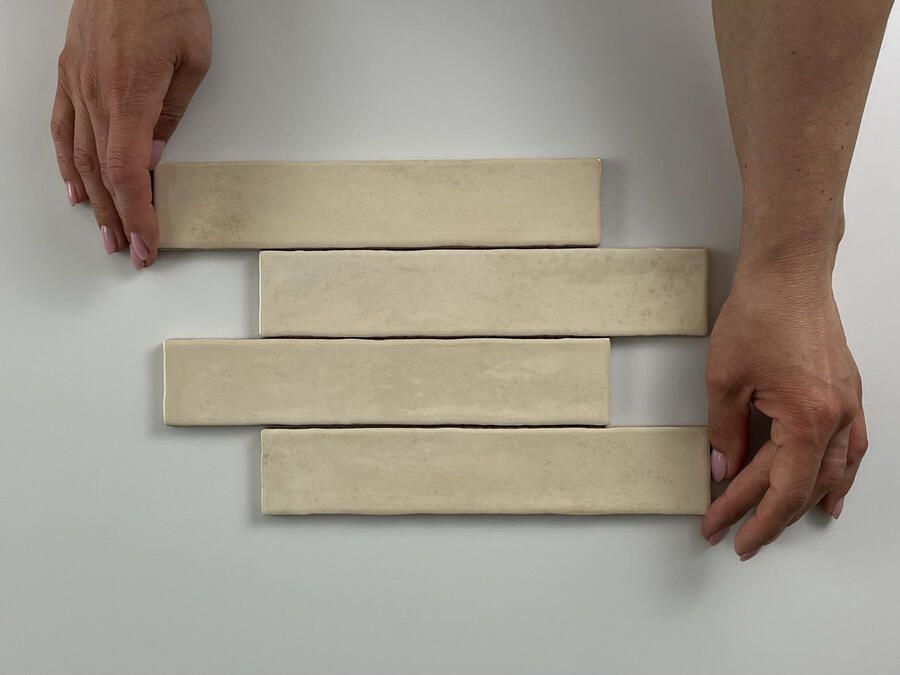 Cifre Cerámica Kalon Wandtegel | 5x25 cm | Vintage | Glans Ivoor