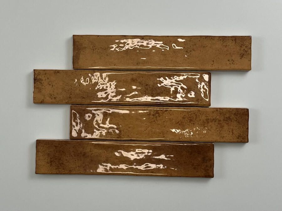 Cifre Cerámica Kalon Wandtegel | 5x25 cm | Vintage | Glans Rood