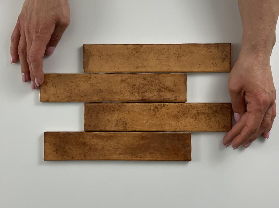 Cifre Cerámica Kalon Wandtegel | 5x25 cm | Vintage | Glans Rood - Foto 2