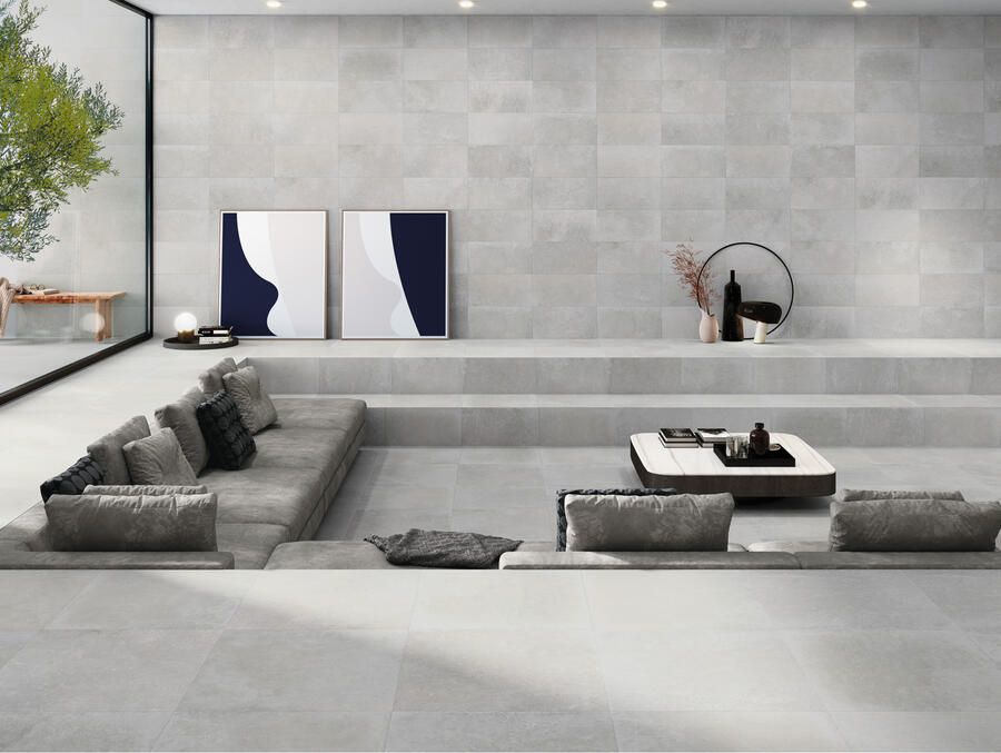 Cifre Cerámica Midtown Vloer- en wandtegel | 60x60 cm | Gerectificeerd | Betonlook | Mat Grijs - Foto 1