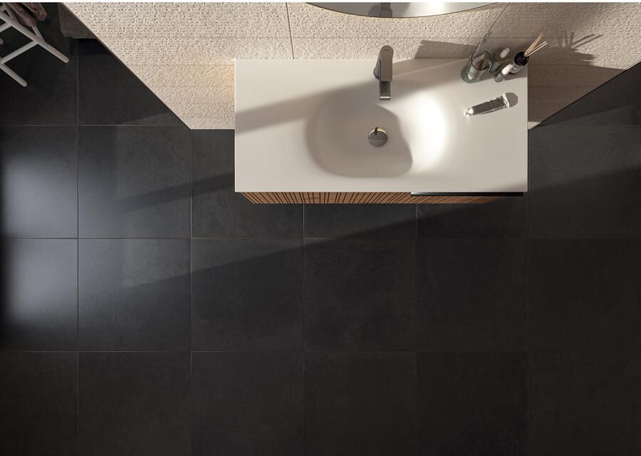 Cifre Cerámica Midtown Vloer- en wandtegel | 60x60 cm | Betonlook | Mat Antraciet - Foto 2