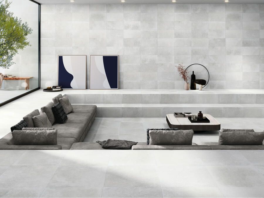 Cifre Cerámica Midtown Vloer- en wandtegel | 30x60 cm | Betonlook | Mat Wit - Foto 1