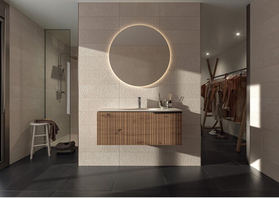 Cifre Cerámica Midtown Wandtegel | 20x60 cm | Betonlook | Mat Crème - Foto 2