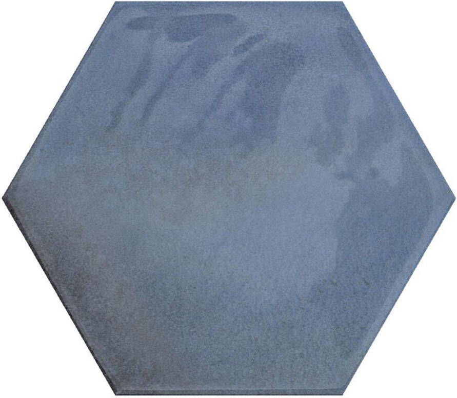 Cifre Cerámica Moon Wandtegel | 16x18 cm | Vintage | Glans Blauw