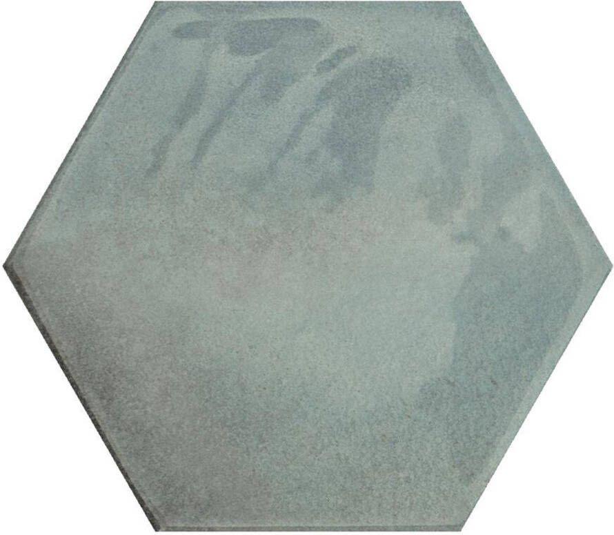 Cifre Cerámica Moon Wandtegel | 16x18 cm | Vintage | Glans Groen