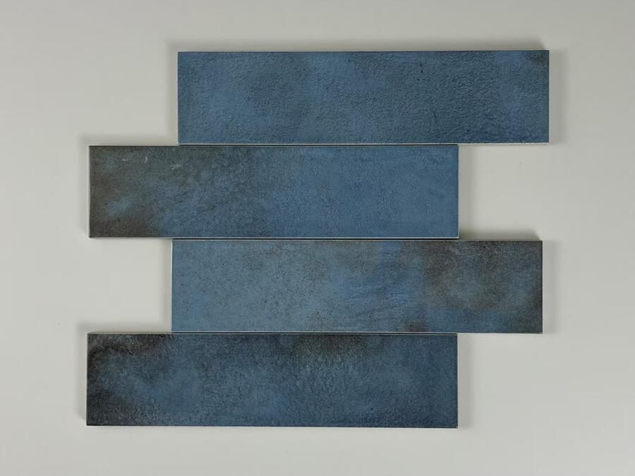 Cifre Cerámica Moon Wandtegel | 7.5x30 cm | Vintage | Glans Blauw