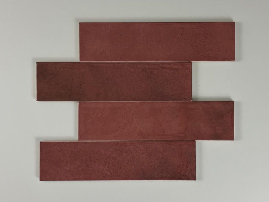 Cifre Cerámica Moon Wandtegel | 7.5x30 cm | Vintage | Glans Rood