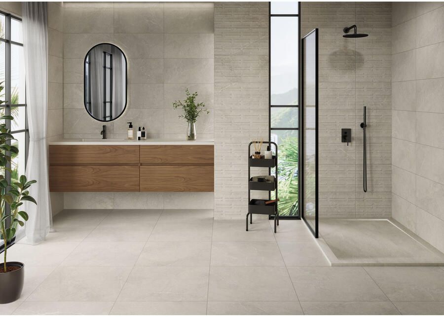 Cifre Cerámica Munich Wandtegel | 30x60 cm | Gerectificeerd | Natuursteenlook | Mat Beige