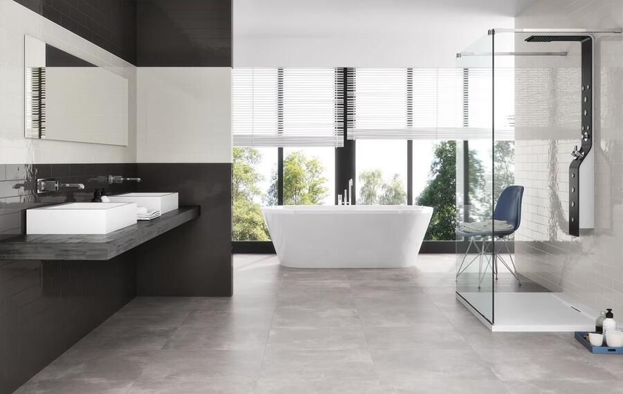 Cifre Ceramica Neutra wand- en vloertegel 60x60cm 10mm Vierkant Betonlook Grijs mat SW07310329-1 - Foto 2