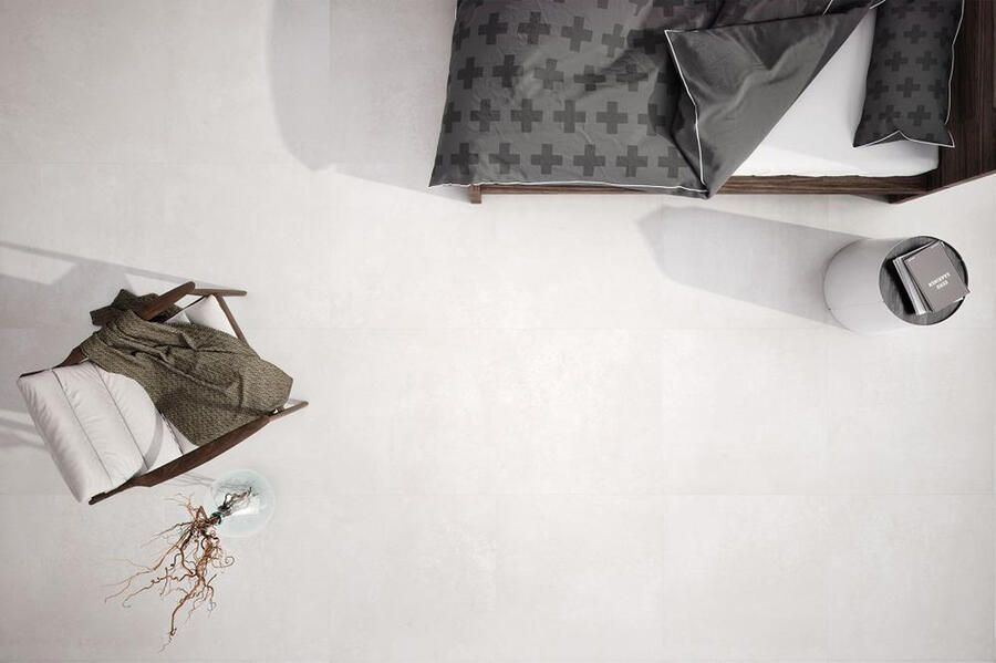 Cifre Cerámica Neutra Vloer- en wandtegel | 60x60 cm | Betonlook | Mat Wit