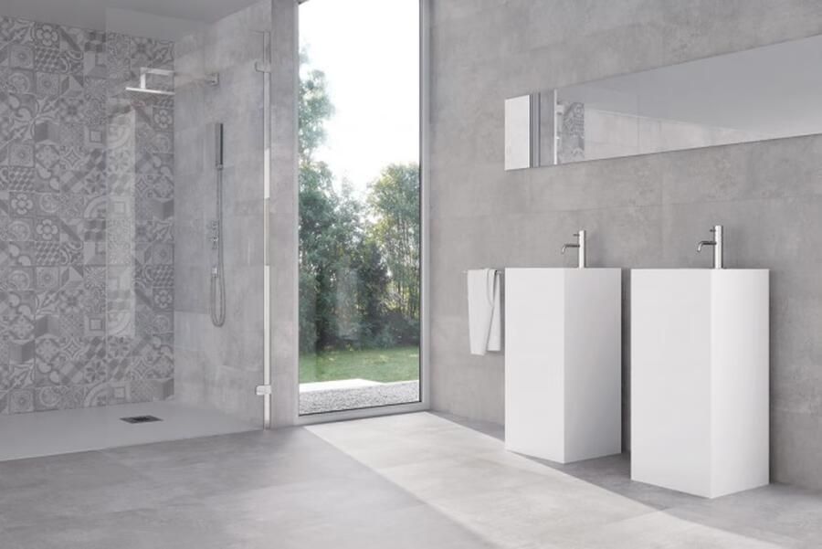 Cifre Ceramica Neutra wandtegel 30x30cm 10.5mm gerectificeerd Betonlook Grijs mat SW07310332-1 - Foto 2