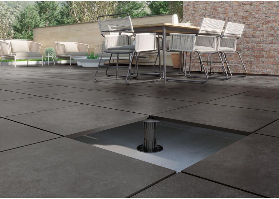 Cifre Cerámica Nexus Buitentegel | 60x120 cm | Gerectificeerd | Betonlook | Mat Antraciet