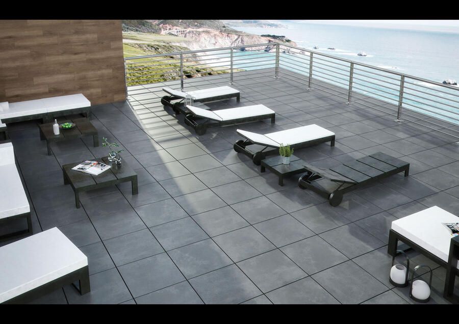 Cifre Cerámica Nexus Buitentegel | 60x60 cm | Gerectificeerd | Industrielelook | Mat Antraciet