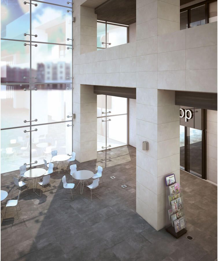 Cifre Cerámica Nexus Vloer- en wandtegel | 60x60 cm | Gerectificeerd | Betonlook | Mat Antraciet - Foto 1