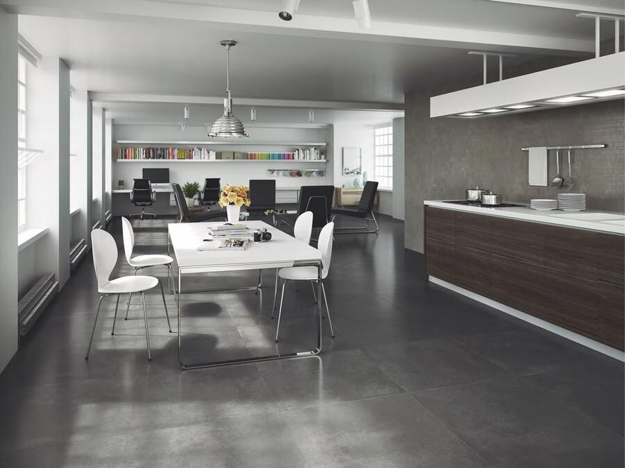 Fap Ceramiche Cifre Ceramica wand- en vloertegel 60x60cm 9mm Vierkant gerectificeerd Betonlook Antraciet mat SW07310450-1