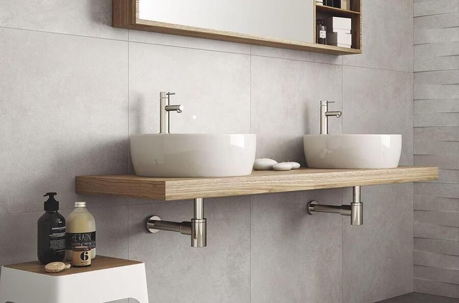 Fap Ceramiche Cifre Ceramica wand- en vloertegel 60x60cm Vierkant 9mm gerectificeerd Betonlook pearl SW07310450 - Foto 5