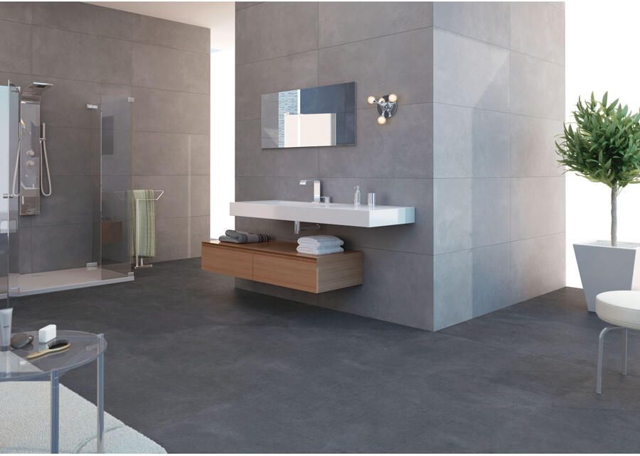 Cifre Cerámica Nexus Vloer- en wandtegel | 90x90 cm | Gerectificeerd | Betonlook | Mat Antraciet