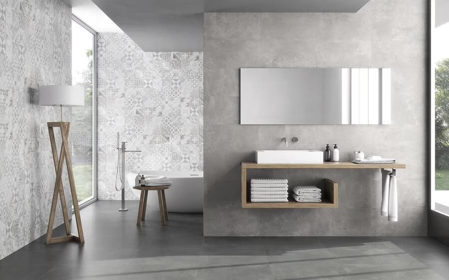 Cifre Ceramica wand- en vloertegel 30x60cm 9mm Rechthoek gerectificeerd Betonlook Grijs mat SW07310452