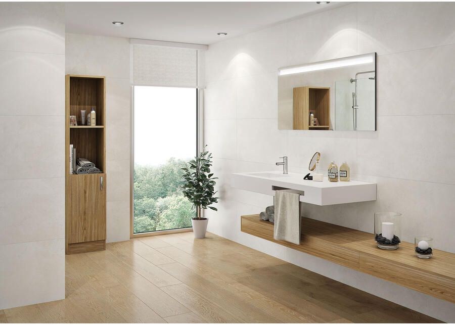 Cifre Cerámica Nexus Wandtegel | 60x120 cm | Gerectificeerd | Betonlook | Mat Wit - Foto 2