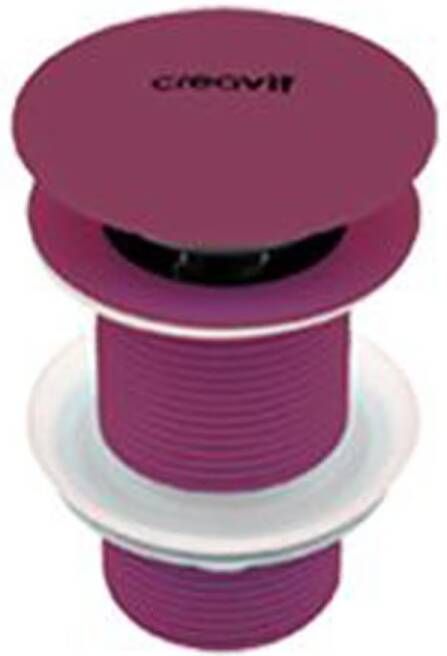 Creavit Afvoerplug Loop | 5 4" | Click waste verlengd | Keramiek | Rond | Roze