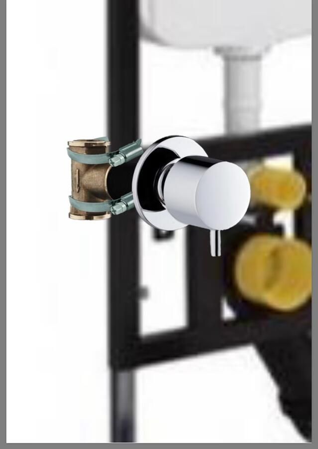 Creavit AC90L design inbouw bidetkraan rond chroom - Foto 2