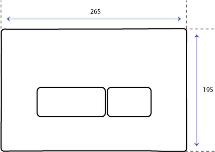 Creavit Ore bedieningsplaat 2 toets spoeling 2 knops wit