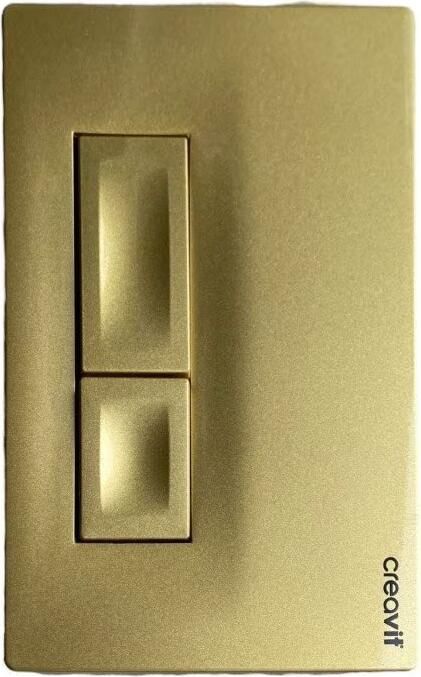 Creavit Ore bedieningsplaat 2 toets spoeling goud - Foto 3