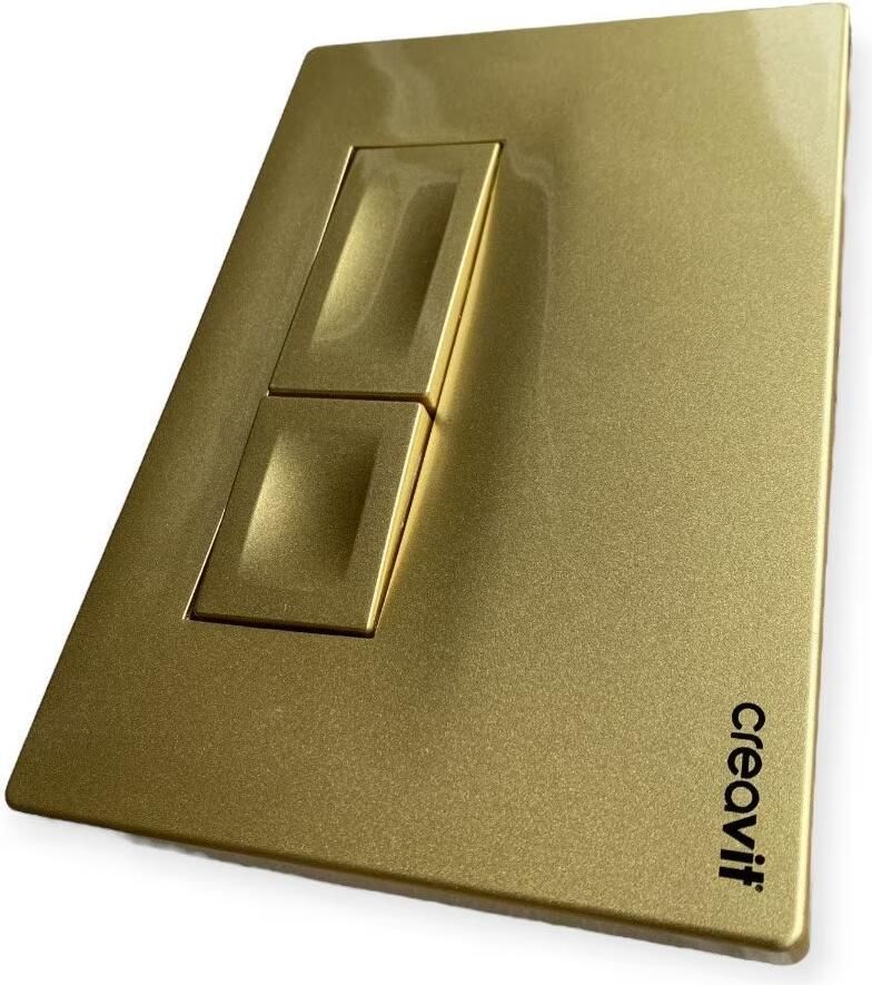 Creavit Ore bedieningsplaat 2 toets spoeling goud