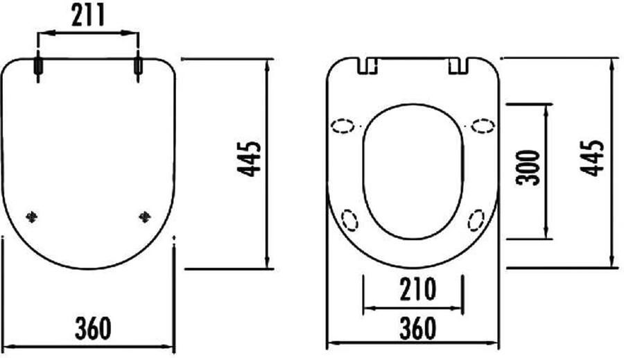Creavit Flat Wc-Zitting duroplast softclose quick release Inox Scharnieren Goud KC0903.01.0300E