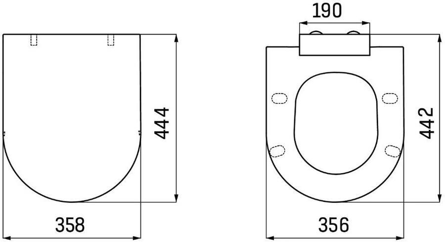 Creavit Toiletzitting Freedom | Sofclose met quick-release | Duroplast | Zwart