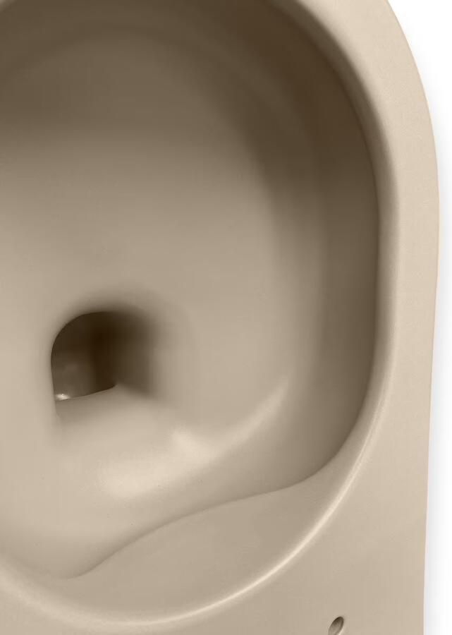 Creavit Wandcloset Freedom | Met spoelrand | Met bidet | Excl.Toiletzitting | Keramiek | Cappucino mat