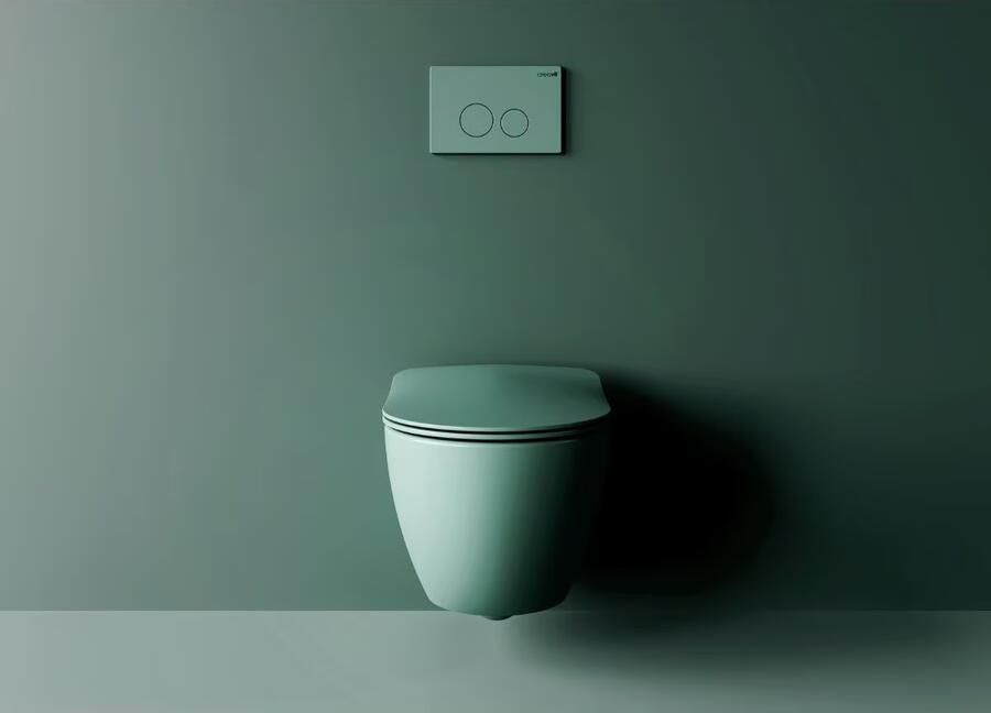 Creavit Wandcloset Freedom | Rimless | Excl.Toiletzitting | Keramiek | Groen