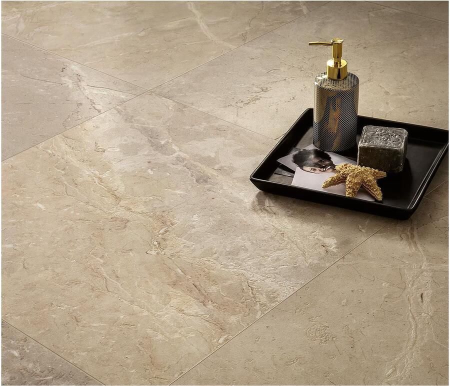 Edimax Astor Golden Age Vloer- en wandtegel | 80x80 cm | Gerectificeerd | Marmerlook | Mat Beige - Foto 2