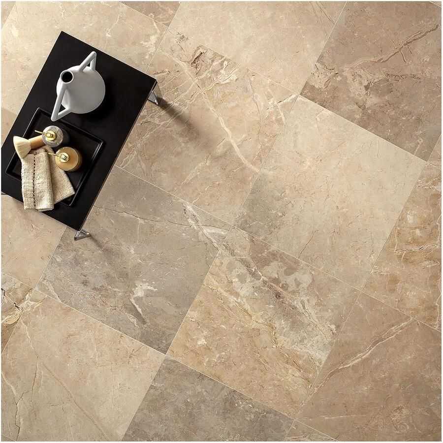 Edimax Astor Golden Age Vloer- en wandtegel | 80x80 cm | Gerectificeerd | Marmerlook | Mat Beige