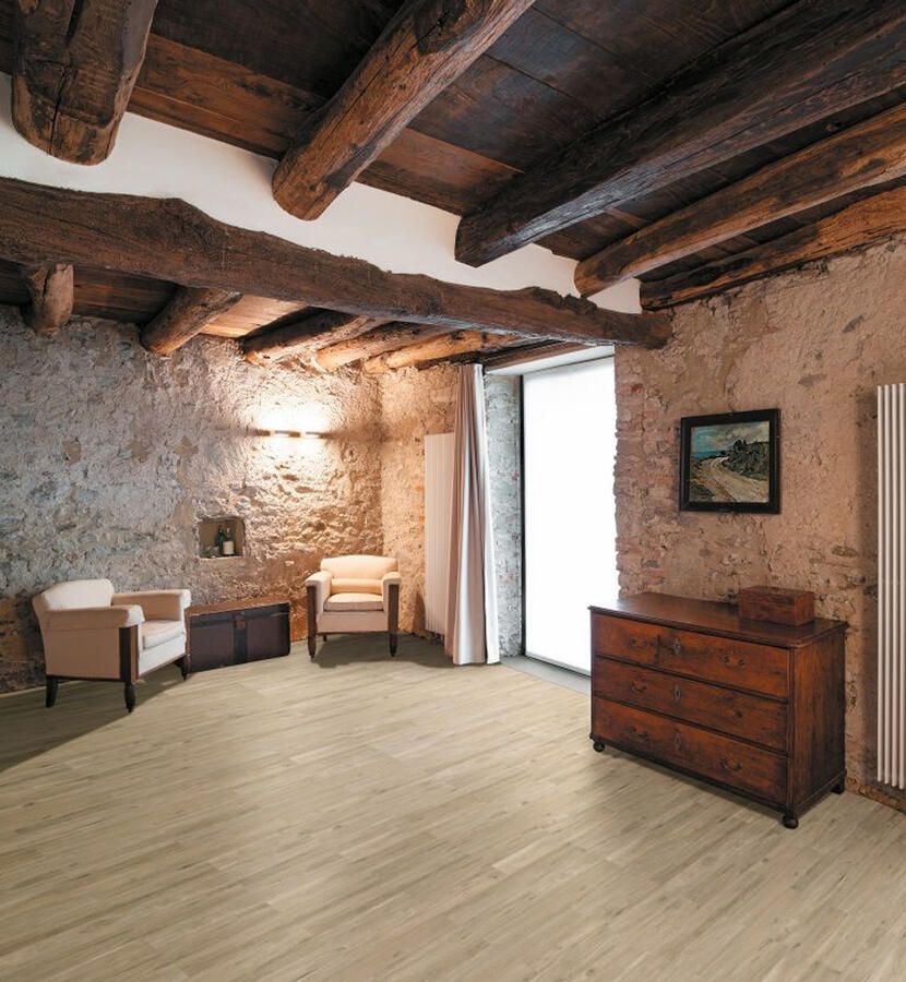 EnergieKer Antiqua Vloer- en wandtegel | 15x90 cm | Gerectificeerd | Houtlook | Mat Beige