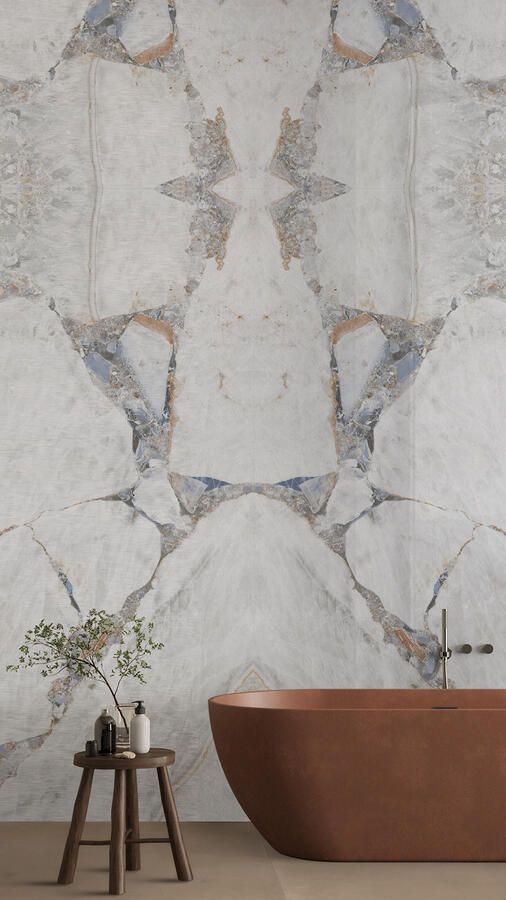 EnergieKer Bright Precious Wandtegel | 120x280 cm | Gerectificeerd | Natuursteenlook | Gepolijst Grijs