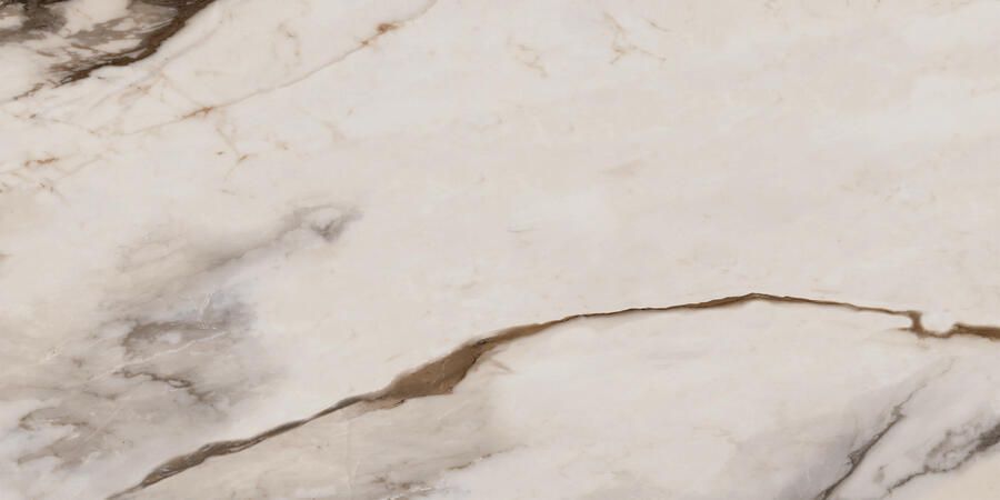 EnergieKer Calacatta Vloer- en wandtegel | 30x60 cm | Gerectificeerd | Natuursteenlook | Glans Wit Bruin